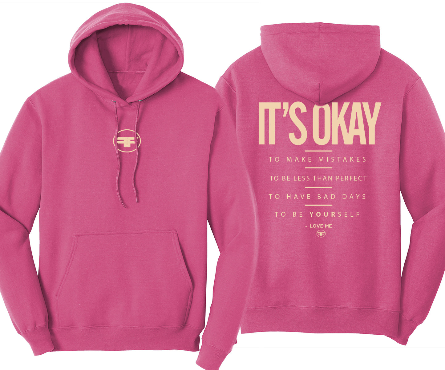 It's Okay Magenta Hoodie