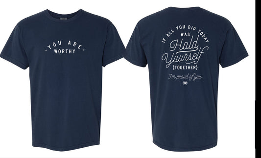 You are Worthy Navy Tee