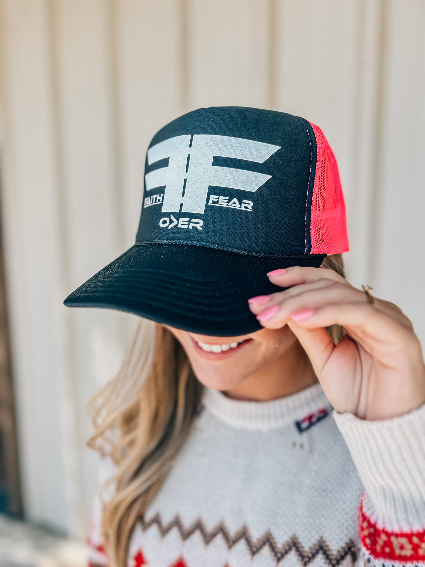 FF logo Black/Pink Trucker Hat