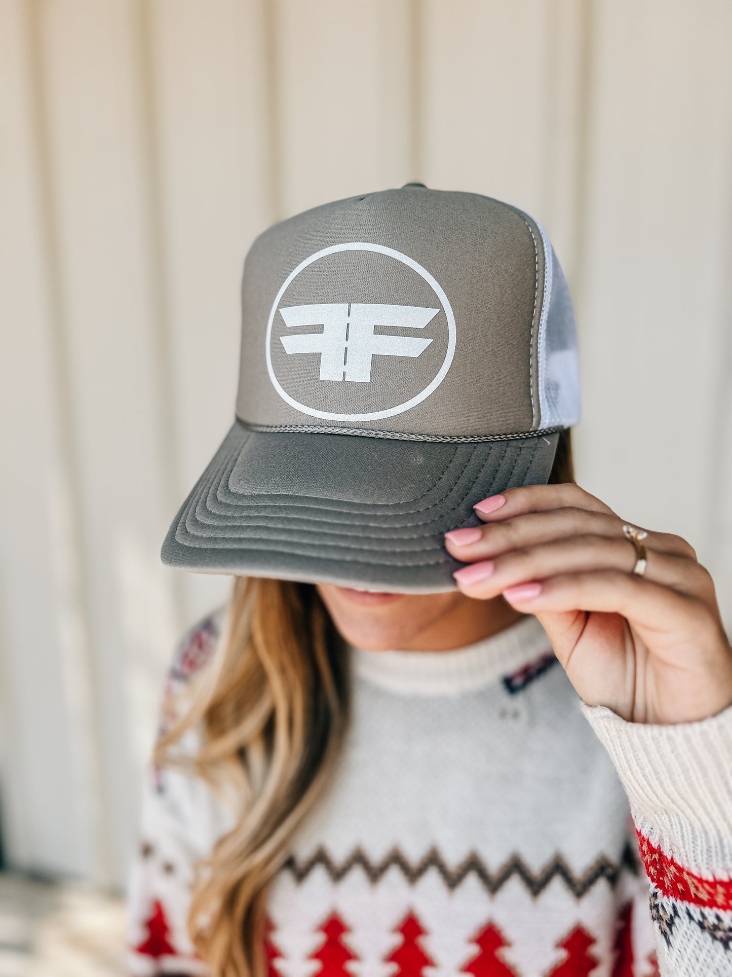 FF Circle Logo Tan/White Trucker Hat