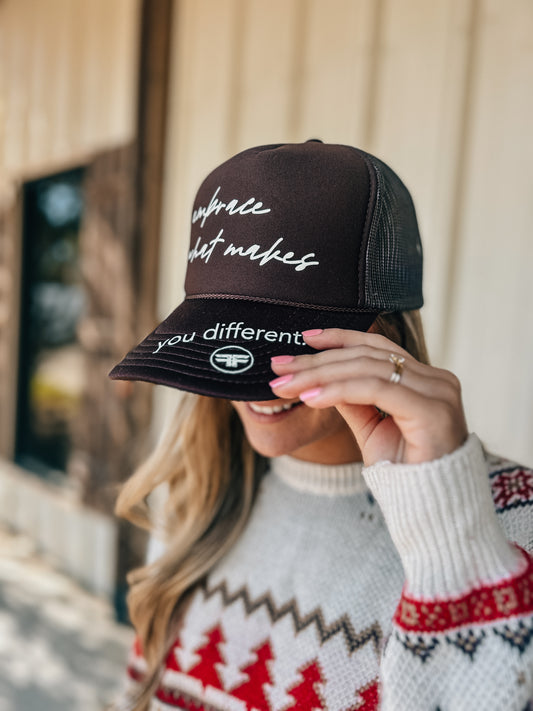 Be Different Brown Trucker Hat