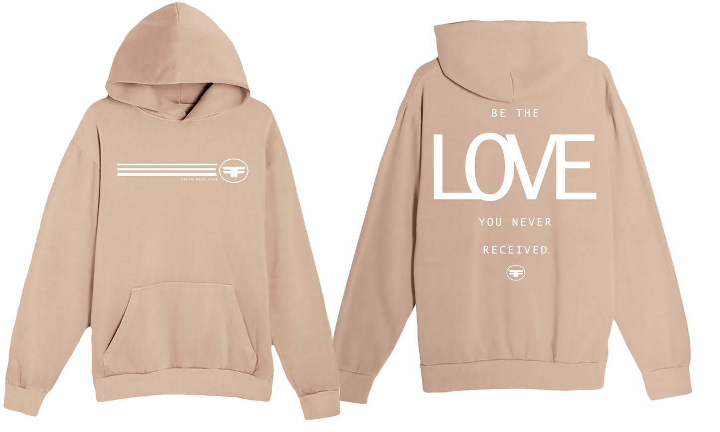 Be The Love Tan Hoodie