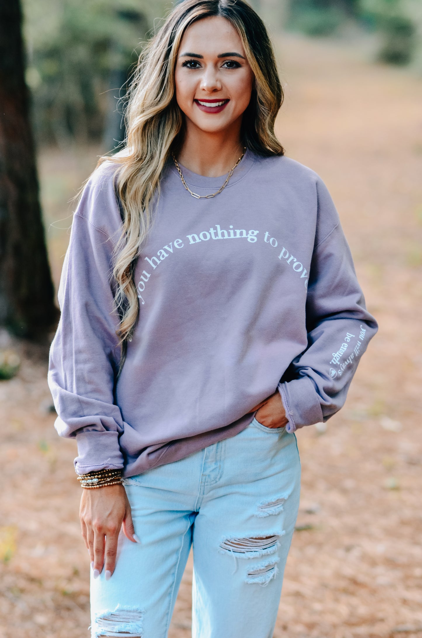 Always Enough Crew Neck LAVENDER Sweatshirt