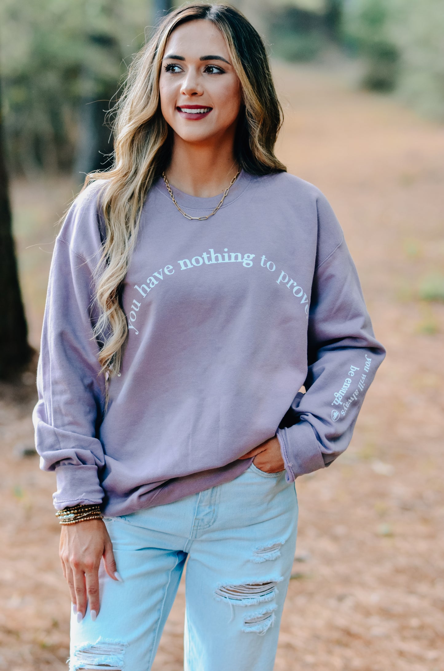 Always Enough Crew Neck LAVENDER Sweatshirt