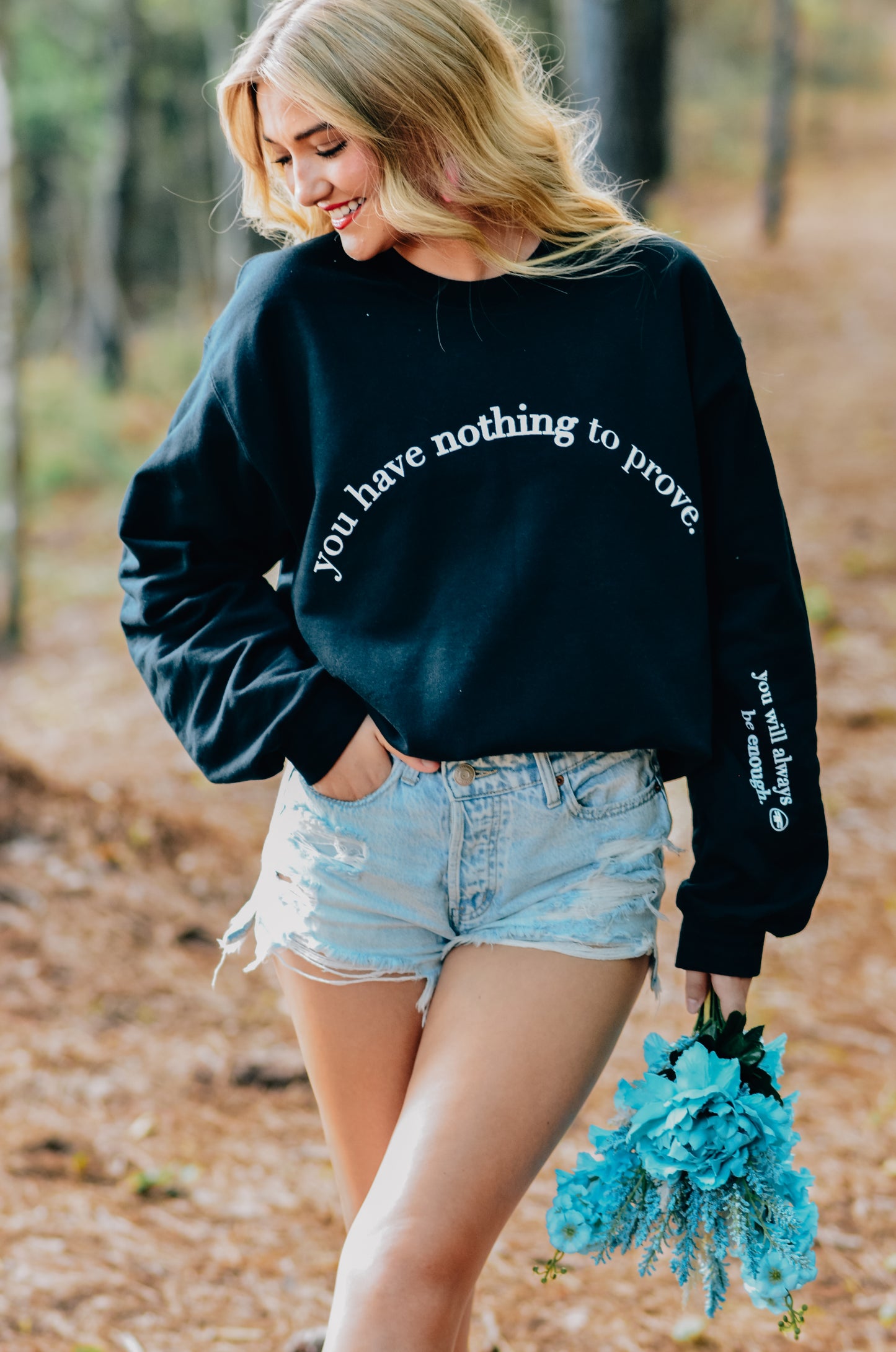 Always Enough Crew Neck BLACK Sweatshirt