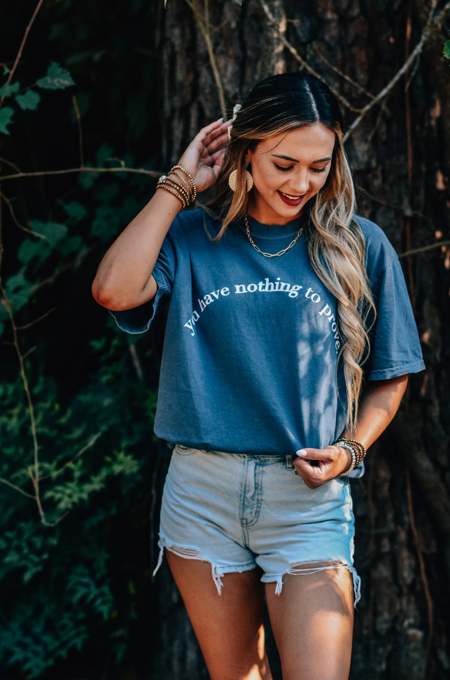 You Will Always Be Enough Denim Tee