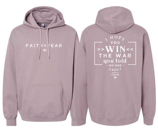 Win The War Lavender Hoodie