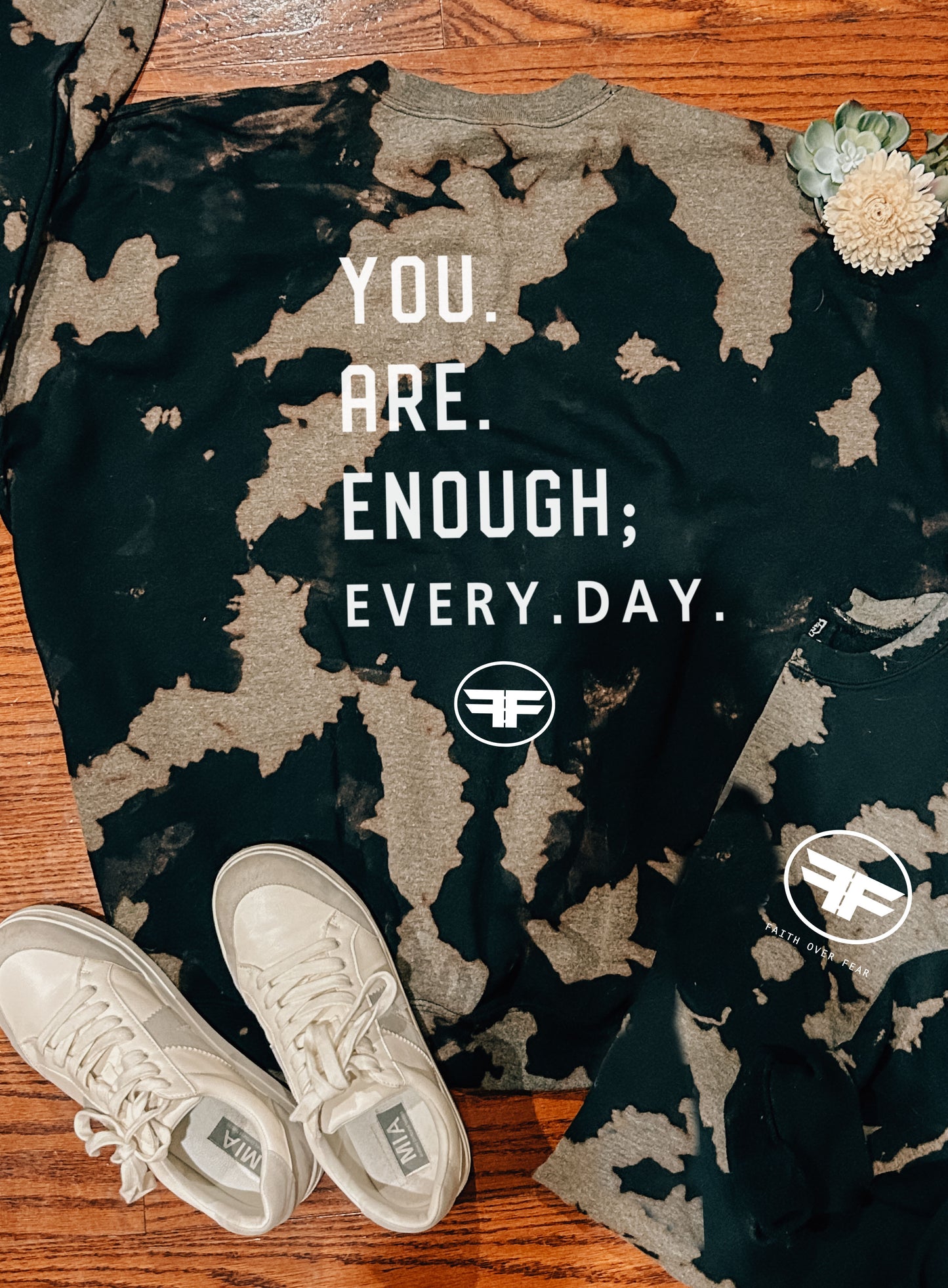 Enough Every Day Crew BLACK Sweatshirt