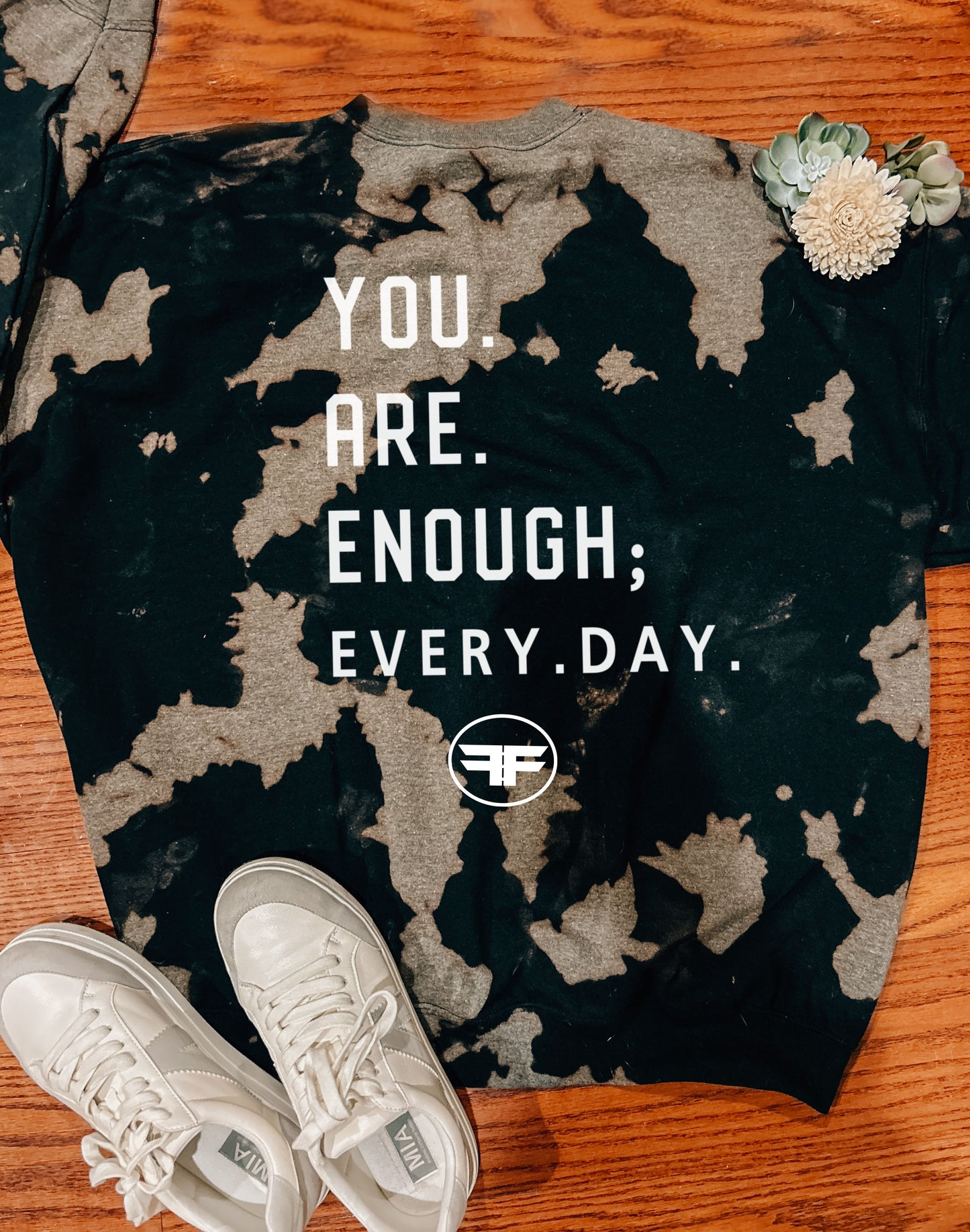 Enough Every Day Crew BLACK Sweatshirt